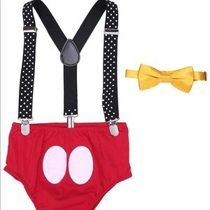 Baby Boy's 1st Birthday Bloomers Bowtie Outfits